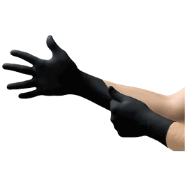 Microflex MidKnight Powder-Free Nitrile Exam Gloves, 9.6 in. Black, 2XL (MK-296-XXL)