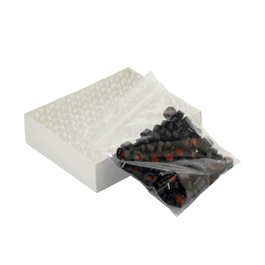 DWK Life Sciences (Wheaton) 12 x 32 Clear ABC vials with 9 mm ABC screw caps, Black with White PTFE / Red Silicone