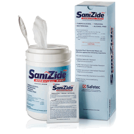 Safetec SaniZide Plus Germicidal Wipes, 50 Count Dispenser Box