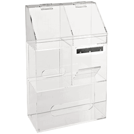 Clearly Safe Workstation Storage Bin, 26.5 x 13.7 x 44 cm