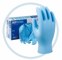 SHOWA 4 mil. Powder-Free Nitrile Gloves, 9.5 in., Blue, L