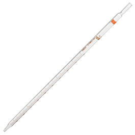 DWK Life Sciences (Kimble) 10 mL Reusable Color-Coded Serological Pipets with Plugging Top, 0.1 mL graduations, Orange