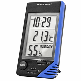 Control Company Thermometer/Clock/Humidity Monitor