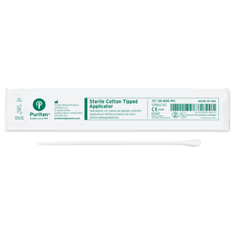 6 in. Sterile Cotton Tipped Applicator with Polystyrene Handle, Dual Wrapped