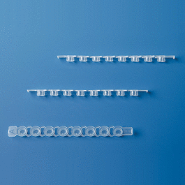 PCR 8-strip Domed Caps for qPCR plates, Clear