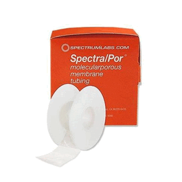Repligen Biotech Regenerated Cellulose (RC) Dialysis Tubing, 10 mm Flat Width, MWCO: 20 kD (20,000 D), 5 m length
