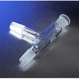 PYREX Three-Way Angle Connecting Adapter with 24/40 Standard Taper Joints