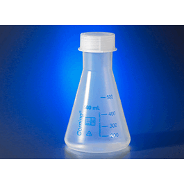 500 ml Reusable Plastic Narrow Mouth Erlenmeyer Flask, Polypropylene with GL-52 PP Screw Cap