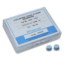 Whatman Cyclopore Polycarbonate Membrane, 0.1 um pore size, 25 mm circle