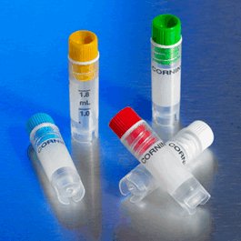 Corning 2 mL Assorted Colors Internal Threaded Polypropylene Cryogenic Vial, Self-Standing with Round Bottom, Sterile