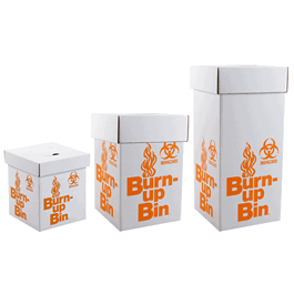 Dynalon Burn-Up Bin, Floor Model, 12 x 12 x 27 in.