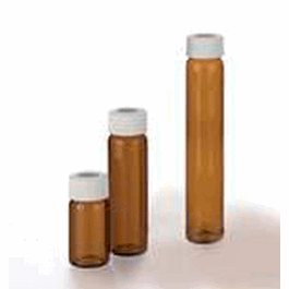 Thermo Scientific 40 ml Amber Vial with 0.060 in. bonded septum, certified
