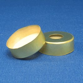 20 mm Gold Magnetic Seal, 8 mm Hole, 0.125 Natural PTFE/Blue Silicone