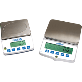 Spectrum SCE-10001 Toploading Balance, 10,000 g x 0.1 g, 16 Weigh Modes, 200 x 215 mm Pan, Auto Cal, RS232