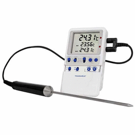 Control Company Traceable High-Accuracy RTD General Purpose Digital Thermometer with Calibration; 1 Wire Probe