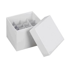 Cardboard Box and Lid for 15 and 50 mL Tubes (without insert), 5.7 x 5.7 x 4.8 in.