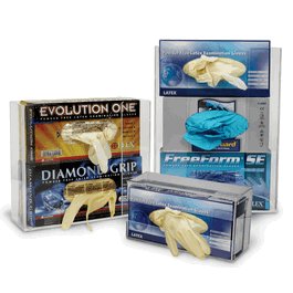 Clearly Safe 3-Glove Box Holder, Clear Acrylic, 295 x 385 x 110 mm