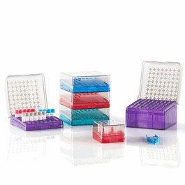 Arctic Square Cryostorage Box, 10 x 10 array, Arctic Blue, pk/4