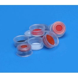 JG Finneran 11 mm Polypropylene GC Snap Top Caps, 10 mil. PTFE Lined