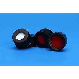 JG Finneran 13-425 mm Open Hole, Black Polypropylene Cap, PTFE/Silicone/PTFE Septa, 0.040 in.