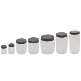 Dynalon 2000 mL HDPE Cylindrical Jars with Screw Caps