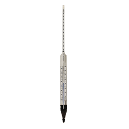 Plato Hydrometer 0 to 8.5 degrees, with SafetyBlue Thermometer, 360 mm
