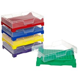 PCR Box/Rack, includes 1 each; Red, Yellow, Green, Purple, and Blue
