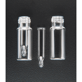 Amber Step R.A.M. 9 mm Threaded Vial w/Marking Spot, 12 x 32 mm, w/250 uL Glass Insert