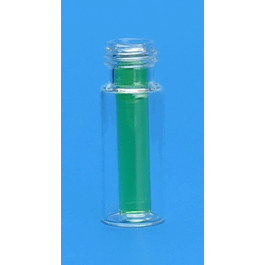JG FInneran Clear Step R.A.M. 9mm Threaded Vial with Marking Spot, 12x32mm, w/350uL Flanged Flat Bottom Insert