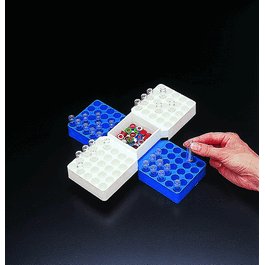 50 Position Snap Rack, Blue for 12 mm Vials