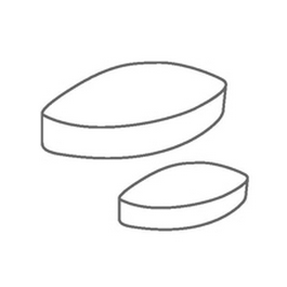 IKAFLON Stir Bar Set, 40 x 20 mm (L x Dia.) Elipse, PTFE-Coated, 5 Pieces per Set