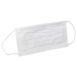 KIMTECH M3 Pleat Style Face Mask, Knitted Earloops, White