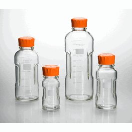 PYREX Slimline Media Storage Bottles with Side Grips, 500 mL