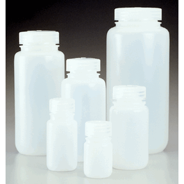 Thermo Scientific Nalgene Wide Mouth LDPE Bottles with Closure: Bulk Pack, 125 mL, 38 mm PP