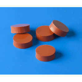 JG Finneran 17 mm Red High Temperature GC Septa with Guide Hole, 3 mm Thick