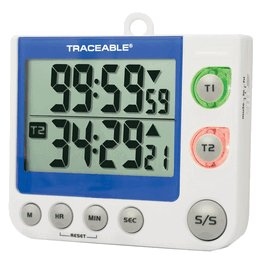 Control Company Flashing LED Big-Digit Dual Channel Timer