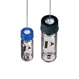 PerkinElmer 11 mm Pre-Assembled Clear Polyethylene Snap Cap with Pre-Slit PTFE/Silicone (Red/White) Septa