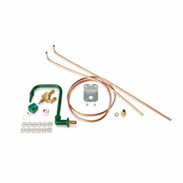 Green (CW) Gooseneck Fixture Kit with gray PVC rigid gooseneck, for hood depths less than 37.7 in.
