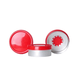 DWK Life Sciences (Wheaton) Unlined Aluminum Seals, Flip-Cap, Red, 20 mm