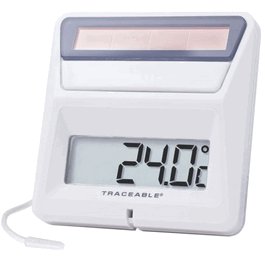 Control Company Solar-Powered Thermometer with External Probe