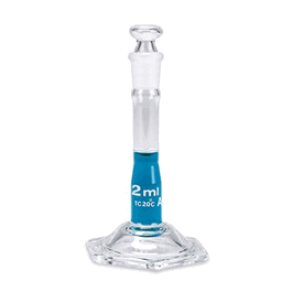 Glass Micro Volumetric Flasks, w/Tapered Glass Stoppers, 2ml