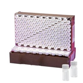 DWK Life Sciences (Wheaton) 20 mL Vial, Amber, 28 x 60 mm, with 24-400 PP Cap with PTFE/Silicone Liner, In Lab File