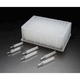 1.2mL Glass Round Bottom Vials, 8x46mm, for 96 Deep Square Well Plates