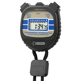 Control Company Waterproof/Shock-Resistant Digital Stopwatch, Black