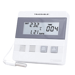 Control Company Thermometer with Time/Date Max./Min. Memory with Probe
