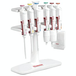 F-Stand, Linear Stand, Holds 6 Manual Pipets, White