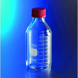 PYREX Media Bottles with PBT High Temperature Caps, 100 mL