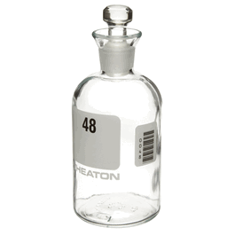 DWK Life Sciences (Wheaton) B.O.D. Bottles, 300 mL, Number Sequence 1-24, Glass Robotic Stopper