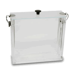 Standard Latch-Lid and Tank 20x20cm with Aluminum Rack (holds 6 plates)
