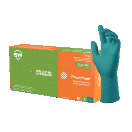 SW(R) PowerForm(R)PF-12TL Extended-Cuff Teal 6.2mil Heavy-Duty Nitrile Exam Gloves - 2X-Large